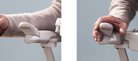 利用方法 操作スイッチを進行方向に傾けて階段昇降機を作動させる